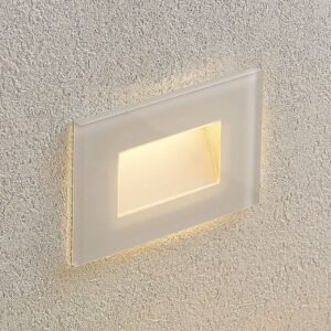 Svítidlo Lucande bílý/čirý polykarbonát/temperované sklo