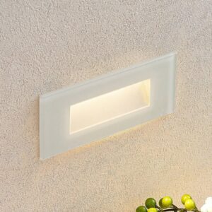 Svítidlo Lucande bílý/čirý polykarbonát/temperované sklo