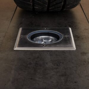 Svítidlo Lucande nerez/čirý hliník/nerez/sklo/plast