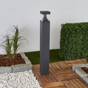 Svítidlo Lucande grafitově šedá/čirá hliníkový odlitek/polykarbonát