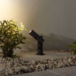 Svítidlo Lucande tmavě šedá hliníkový odlitek