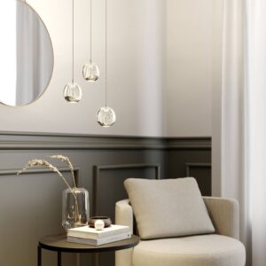 Svítidlo Lucande čirá/chrom sklo/kov