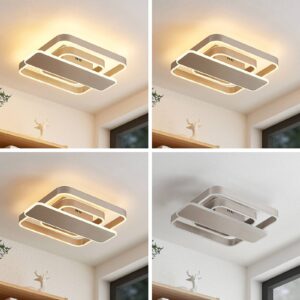 Svítidlo Lucande nikl hliník/železo/silikon