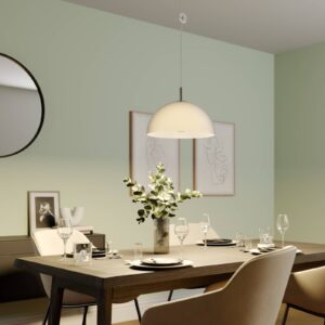 Svítidlo Lucande opálová bílá/chrom sklo/železo