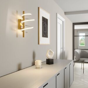 Svítidlo Lucande světlý dub/bílá hliník/silikon