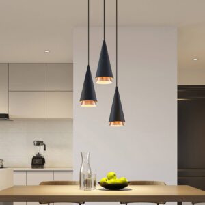 Svítidlo Lucande černá matná/měď železo/hliník