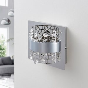 Svítidlo Lucande chrom/čirá kov/sklo