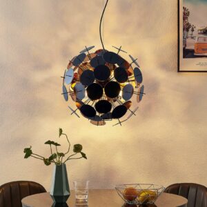 Svítidlo Lucande černá/zlatá železo/plast