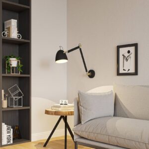 Svítidlo Lucande černý/zlatý železo/hliník