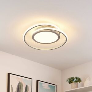 Svítidlo Lucande stříbrná železo/hliník/plast