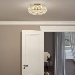 Svítidlo Lucande chrom/čirá železo/sklo/křišťál