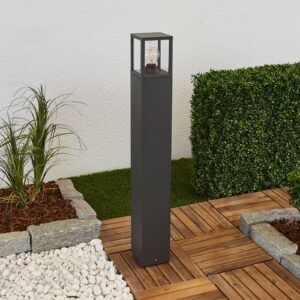 Svítidlo Lucande grafitově šedá/čirá hliníkový odlitek/sklo