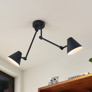 Svítidlo Lucande pískově černá/bílá ocel