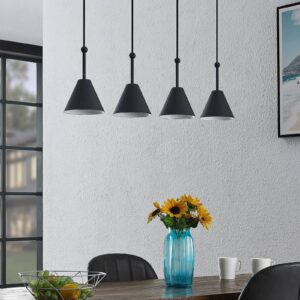 Svítidlo Lucande pískově černá/bílá ocel