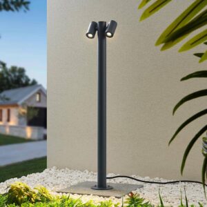 Svítidlo Lucande tmavě šedý hliníkový tlakový odlitek/polykarbonát