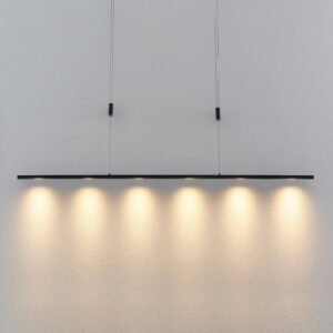 Svítidlo Lucande matná černá ocel/hliník