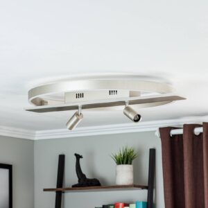 Svítidlo Lucande nikl kartáčovaný železo/hliník/akryl/silikon