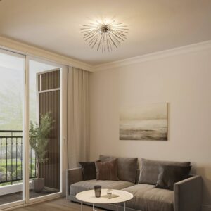 Svítidlo Lucande chrom/kouřově šedá železo/sklo