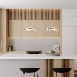 Svítidlo Lucande chrom/bílá satinovaná kov/akryl