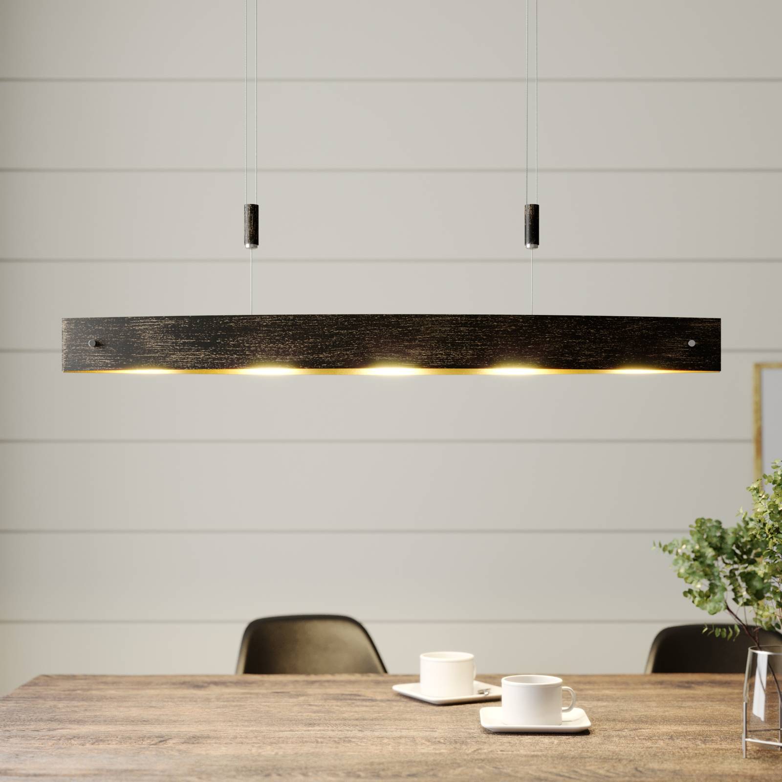 Svítidlo Lucande černá/zlatá kov