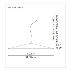 Svítidlo Luceplan šedá hliník/plsť/sklo