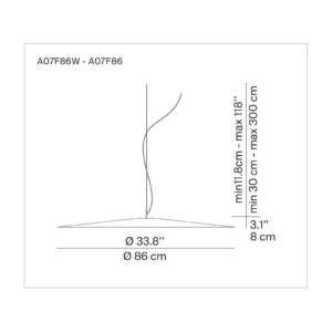 Svítidlo Luceplan antracit hliník/plsť/sklo