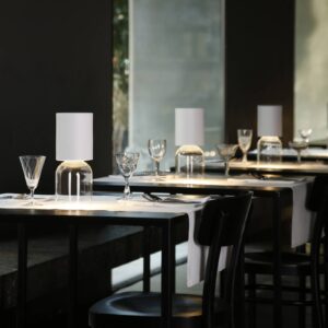 Svítidlo Luceplan bílý/čirý ocel/polykarbonát