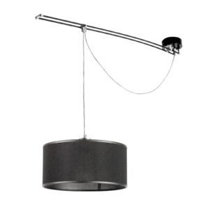 Svítidlo Lumina černé ocel/uhlíkové vlákno/textil/hliník