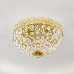 Svítidlo Markslöjd zlatá/čirá kov/křišťálové sklo