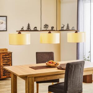 Svítidlo Menzel krémová/hnědá-antracitová železo/plast