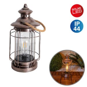 Svítidlo Näve měď/hnědá kov/plast/kordel