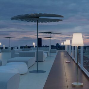 Svítidlo Newgarden antracit/bílý železo/polyetylén