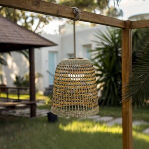 Svítidlo Newgarden světlé dřevo/černá mořská tráva