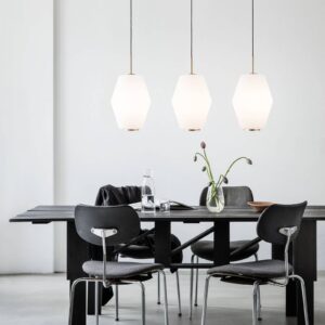 Svítidlo Northern mosaz matná/bílá ocel/sklo