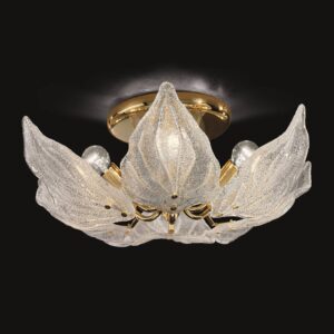 Svítidlo Novaresi 24 karátů pozlacená/průhledná kov/sklo Murano