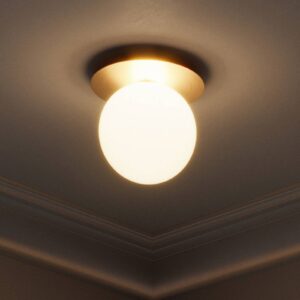 Svítidlo Nuura Aps nordická zlatá/bílá sklo ručně foukané/kov s práškovým lakem