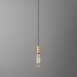 Svítidlo OleV zlatá/čirá hliník/sklo