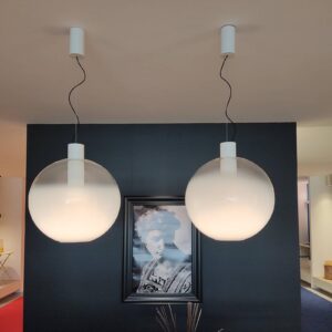 Svítidlo OleV bílá/čirá/mražená hliník/sklo