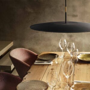 Svítidlo OleV černá/zlatá hliník/plexisklo