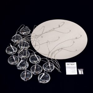 Svítidlo Orion chrom/transparentní ocel/K9 křišťálové sklo