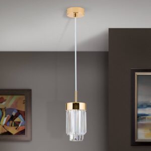 Svítidlo Orion zlatá/čirá kov/křišťálové sklo