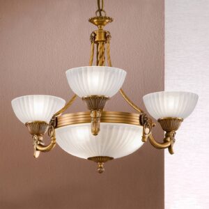 Svítidlo Orion bronzová/bílá kov/sklo