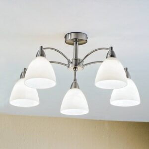 Svítidlo Orion niklová matná/bílá satinovaná železo/opálové sklo