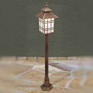 Svítidlo Orion hnědá patinovaná/bílá matná hliníkový odlitek/sklo