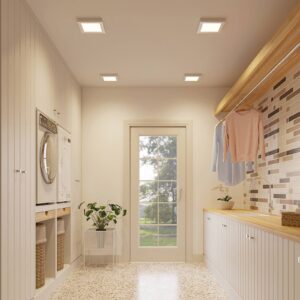 Svítidlo PRIOS stříbrný/bílý polykarbonát/hliník