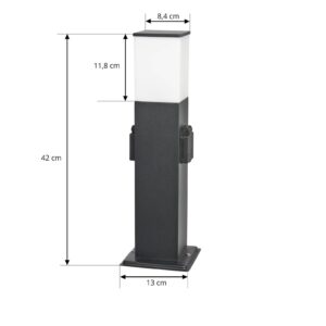 Svítidlo PRIOS černá/bílá nerezová ocel/polykarbonát