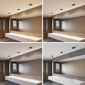 Svítidlo PRIOS černý/bílý polykarbonát/hliník