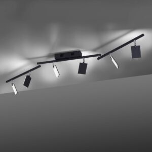 Svítidlo PURE černý/satinovaný hliník/akryl