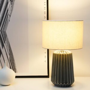 Svítidlo Pauleen šedý/bílý keramika/textil