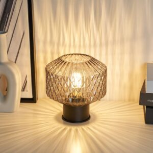 Svítidlo Pauleen kouřově šedá/černá sklo/kov